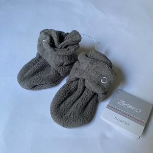 Zutano Cozie Booties Gray NWT